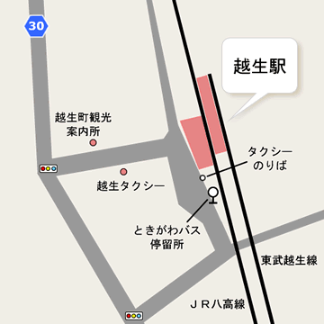 越生駅前マップ